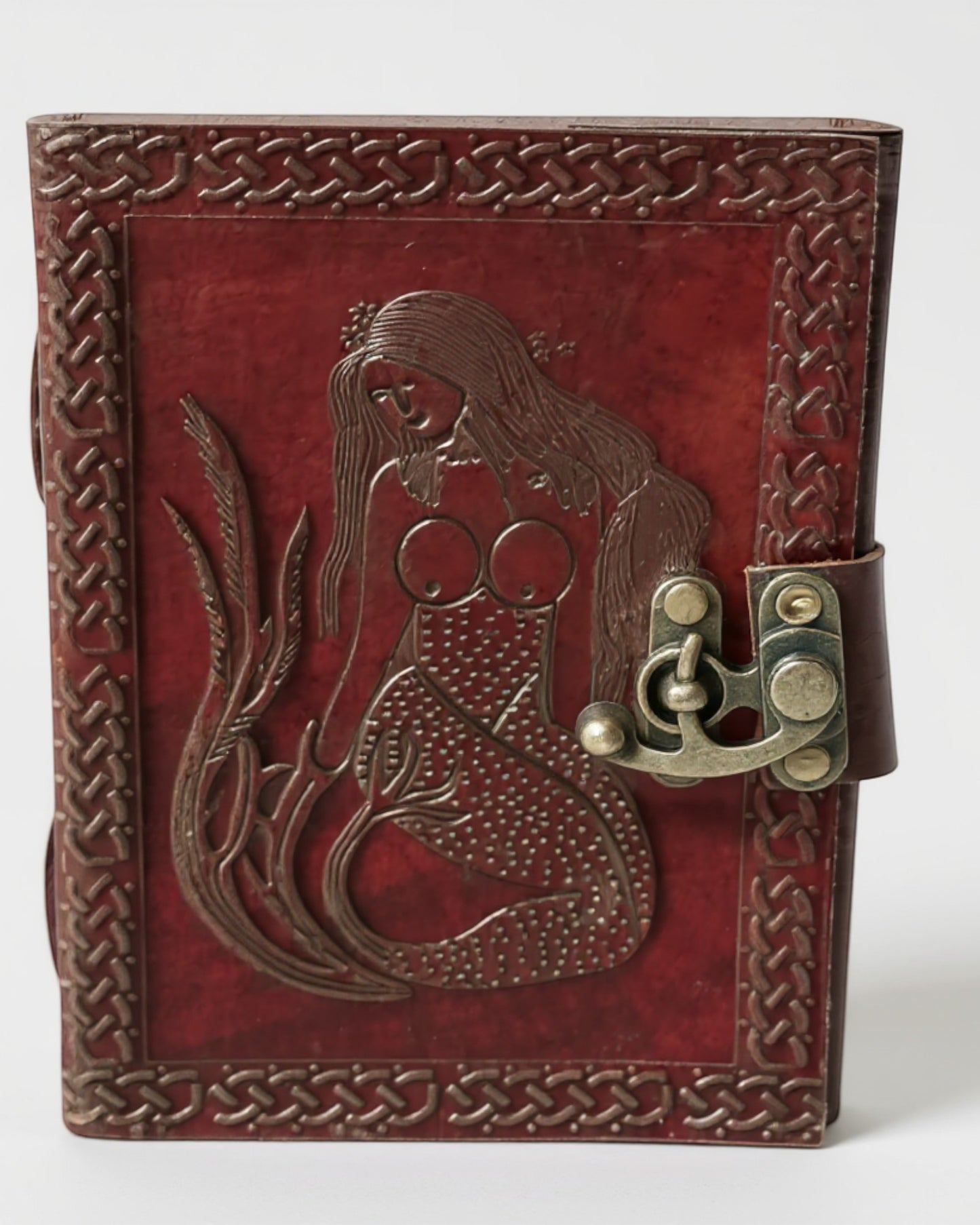 Embossed Mermaid Leather Diary