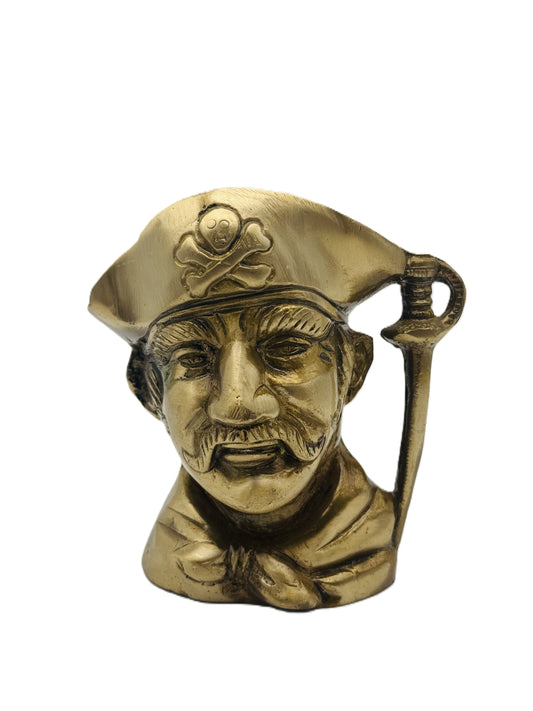 Brass Man Face Statue