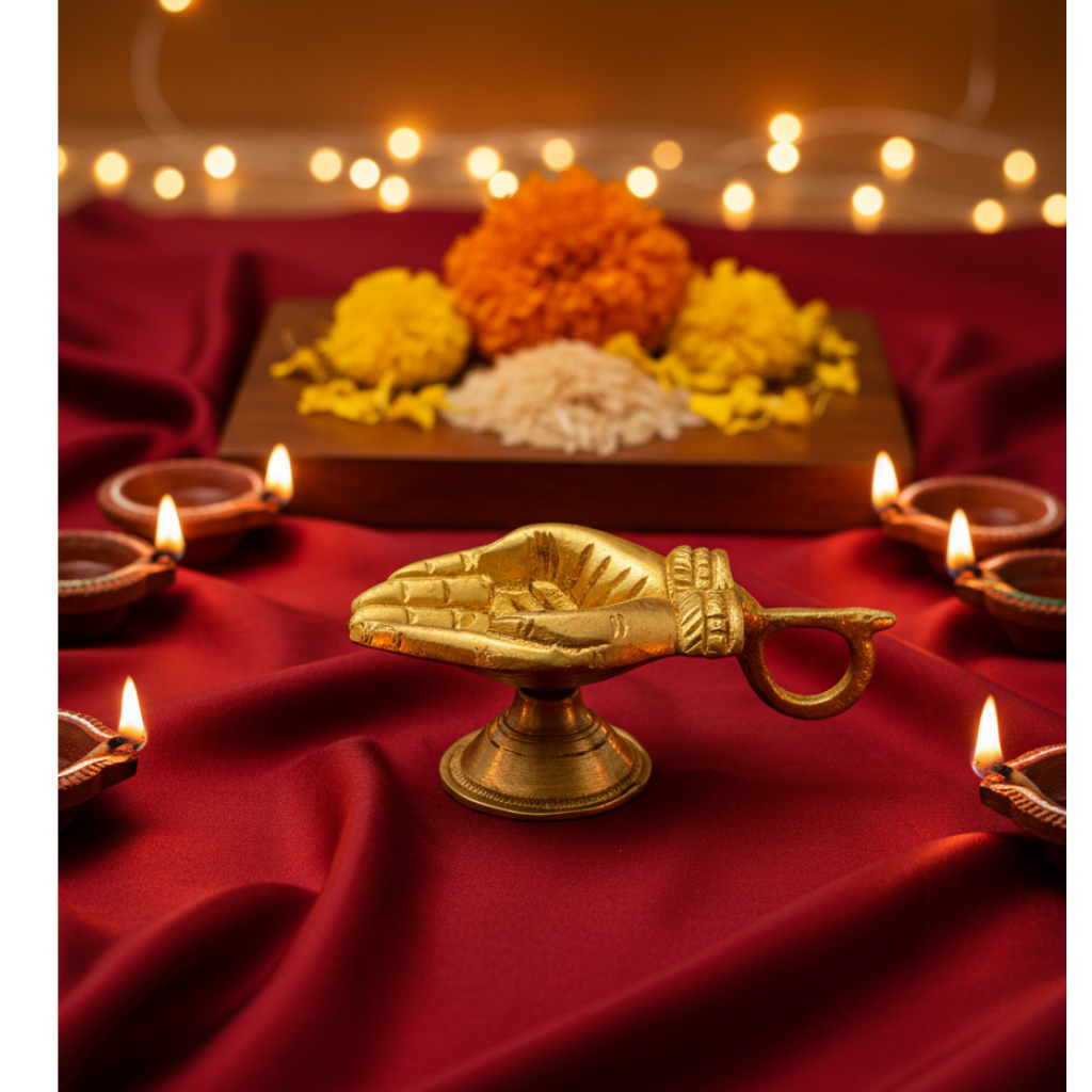 Golden Hand Diya