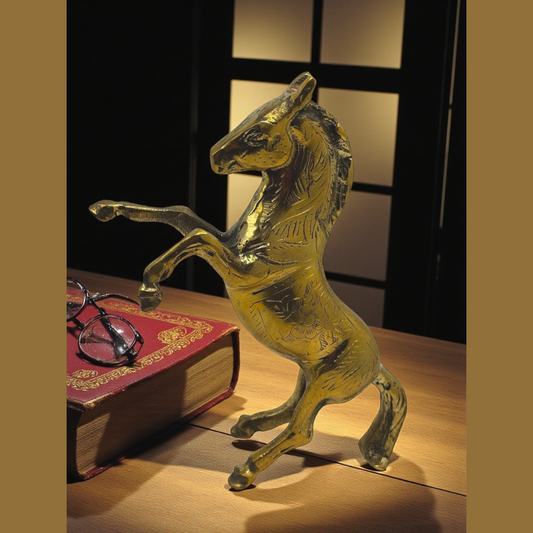 Vintage Brass Horse Showpiece