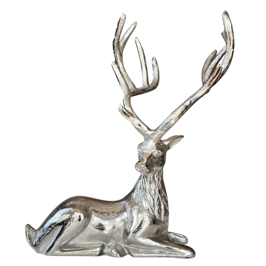 Elegant Silver Reindeer Figurine