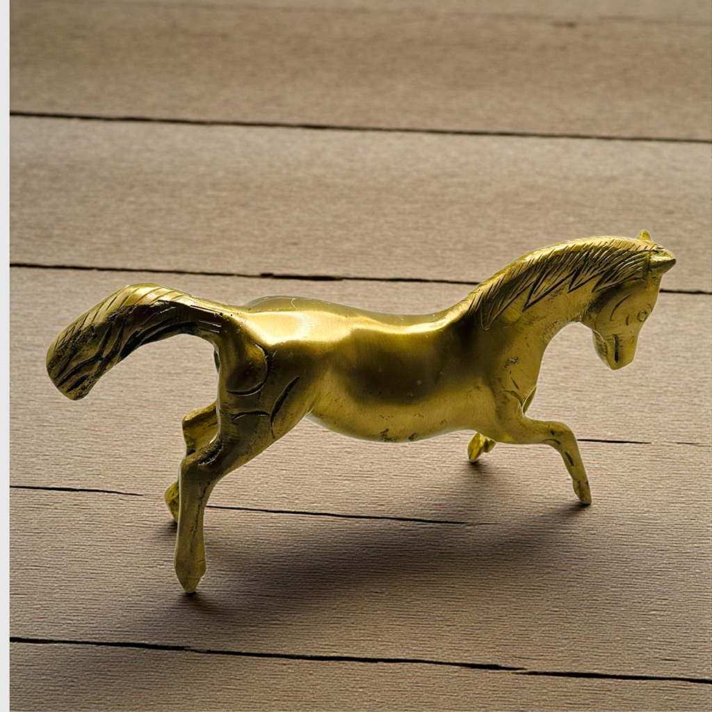 Handcrafted Brass Rearing Horse