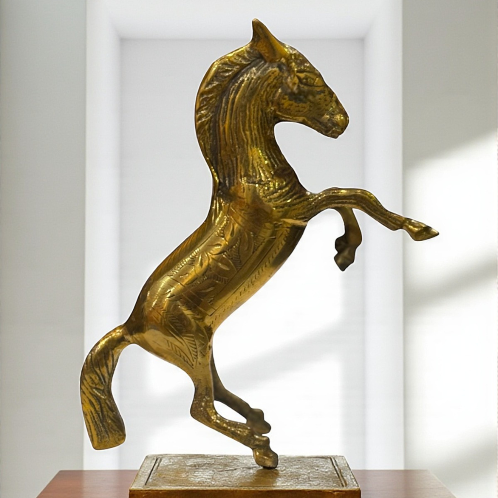 Vintage Brass Horse Showpiece