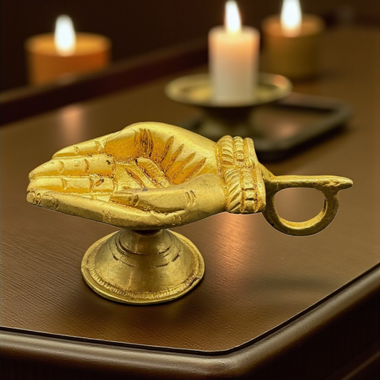 Golden Hand Diya