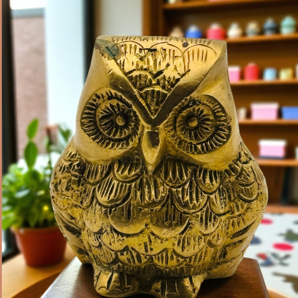 Brass Owl Figurine
