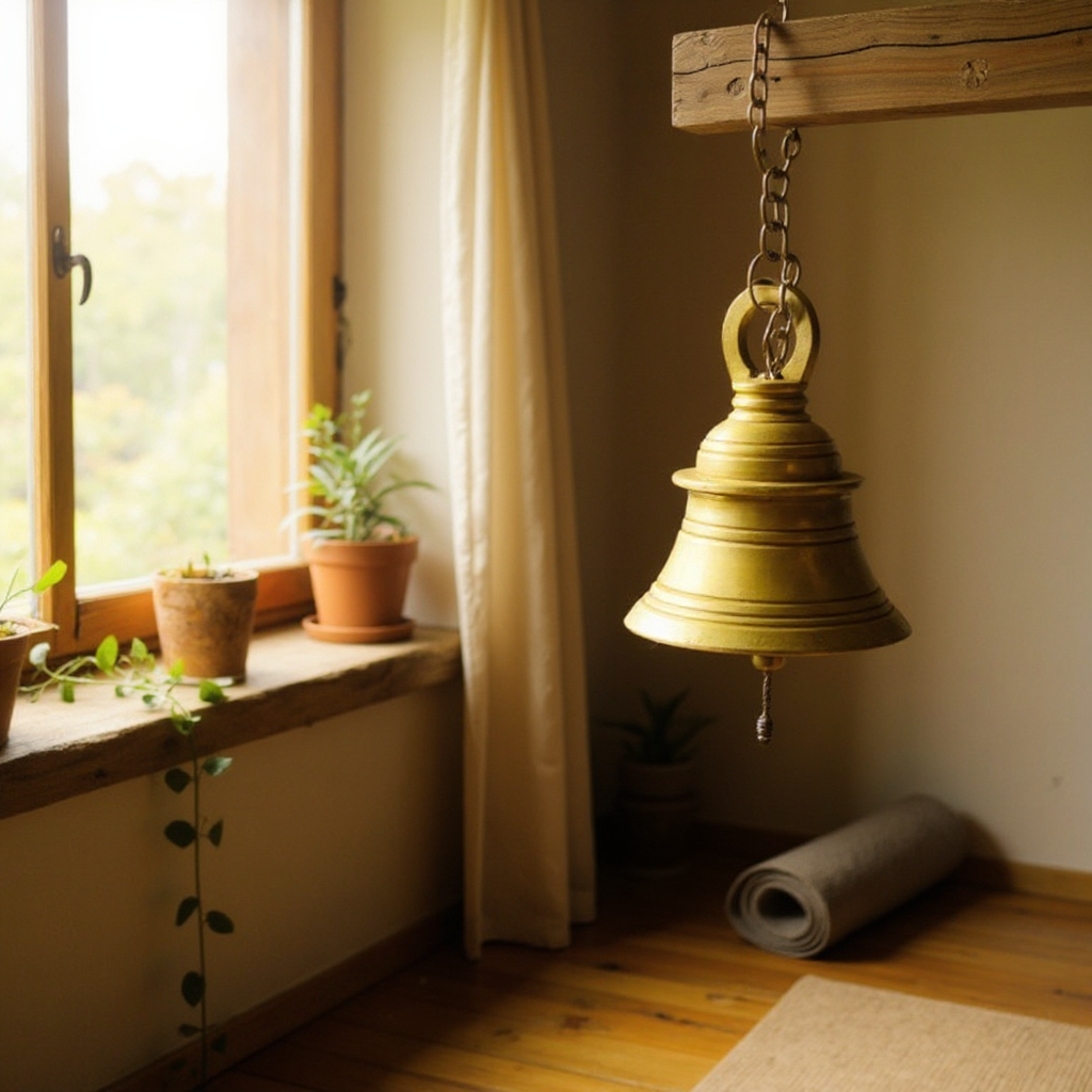 Antique Brass Temple Hanging Bell