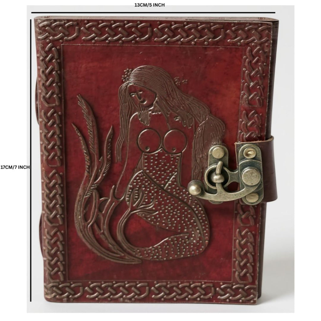 Embossed Mermaid Leather Diary