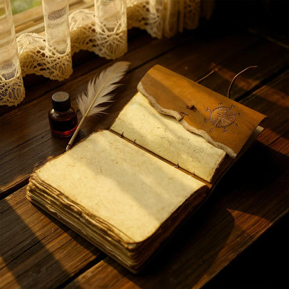 Premium Leather Compass Diary