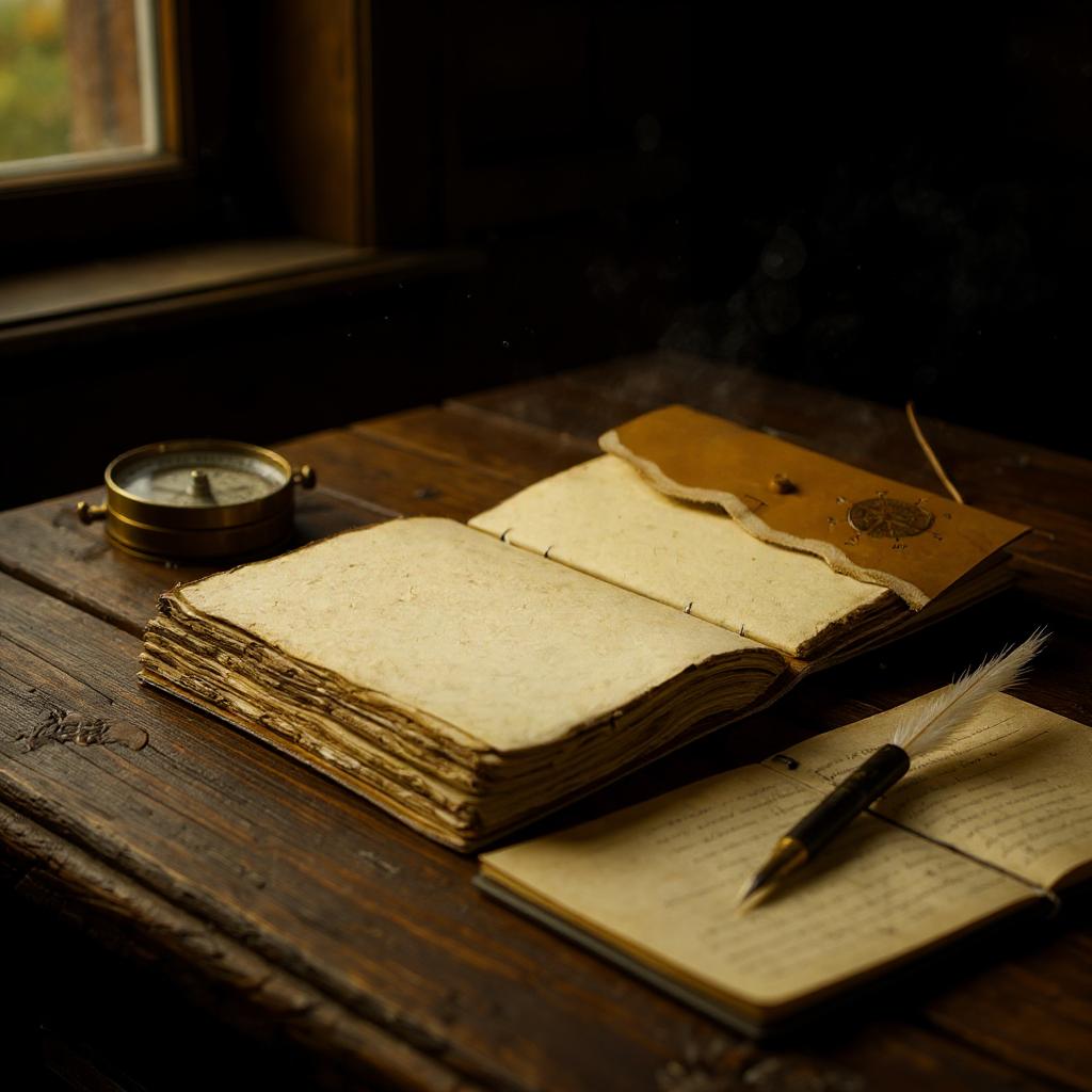 Premium Leather Compass Diary