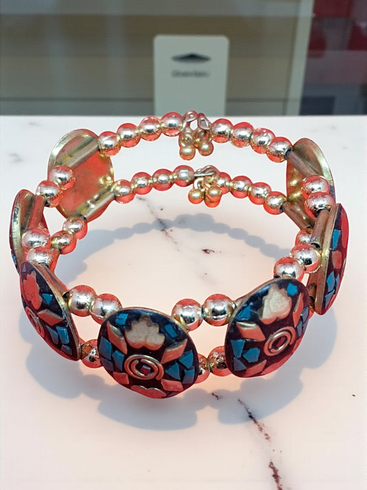 Multicolor Mosaic Bead Bracelet