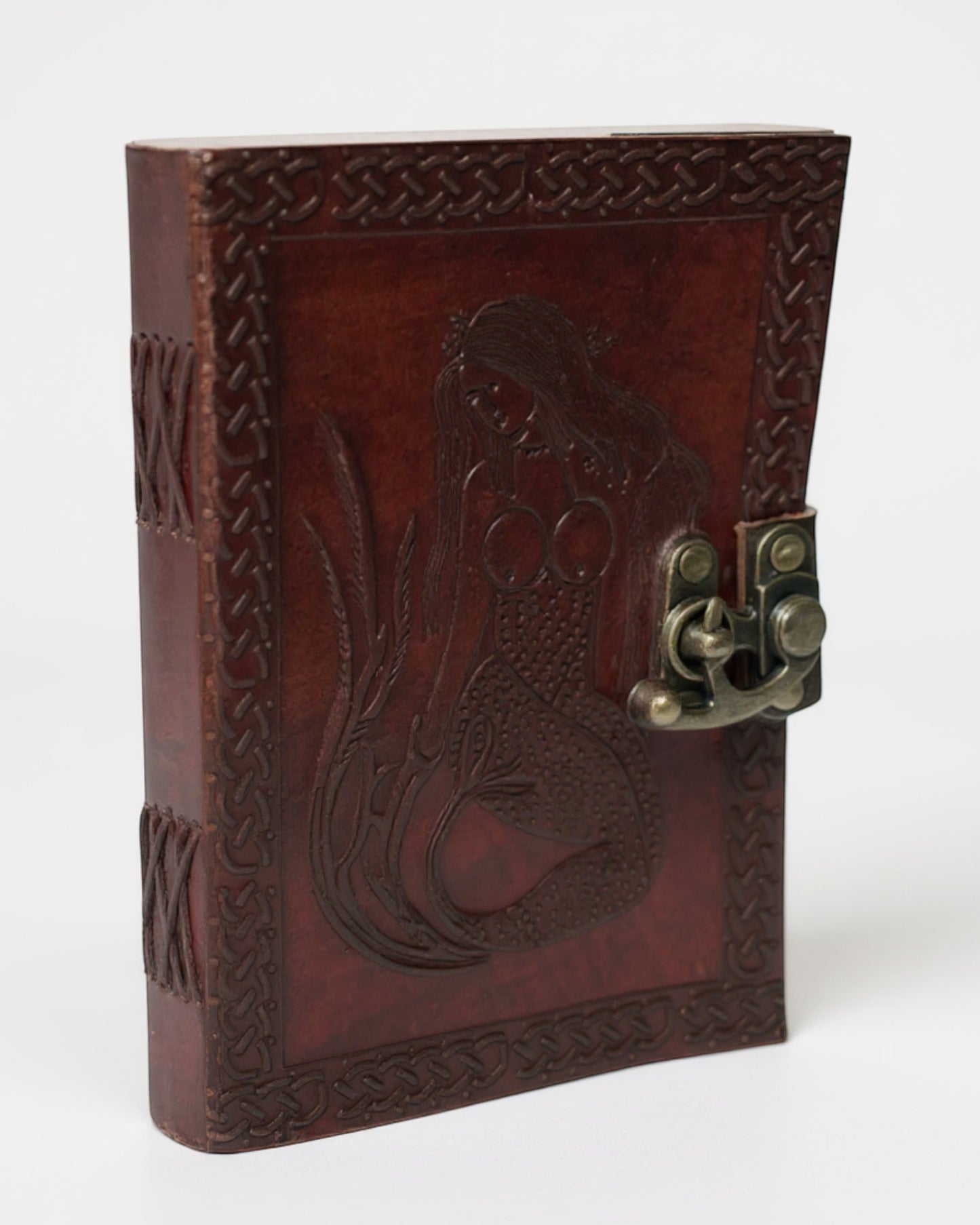 Embossed Mermaid Leather Diary