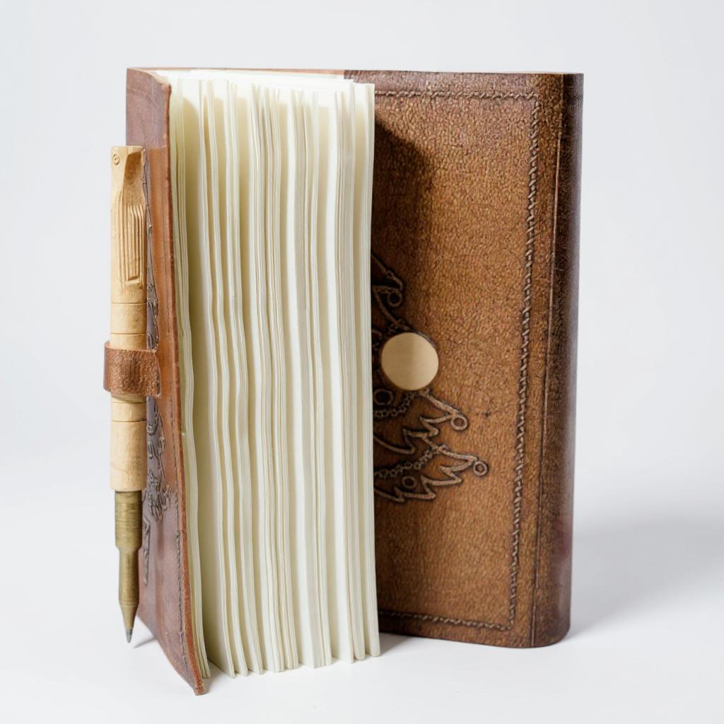 Christmas Tree Embossed Diary with Rustic Pen