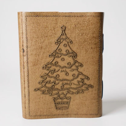 Christmas Tree Embossed Diary with Rustic Pen