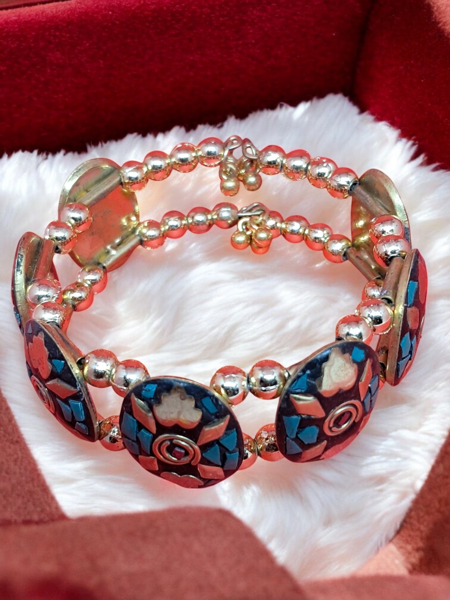 Multicolor Mosaic Bead Bracelet