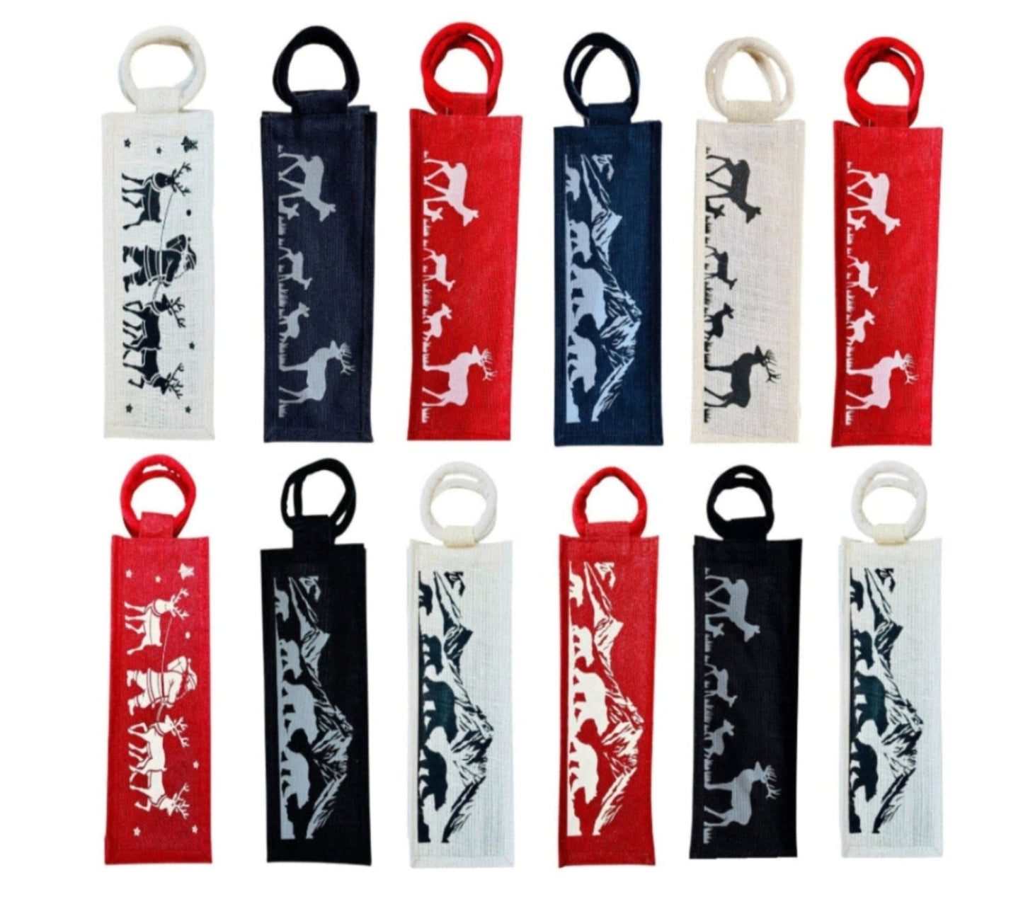 Jute Wine Carrier Bag – 12 Bags Combo Offer