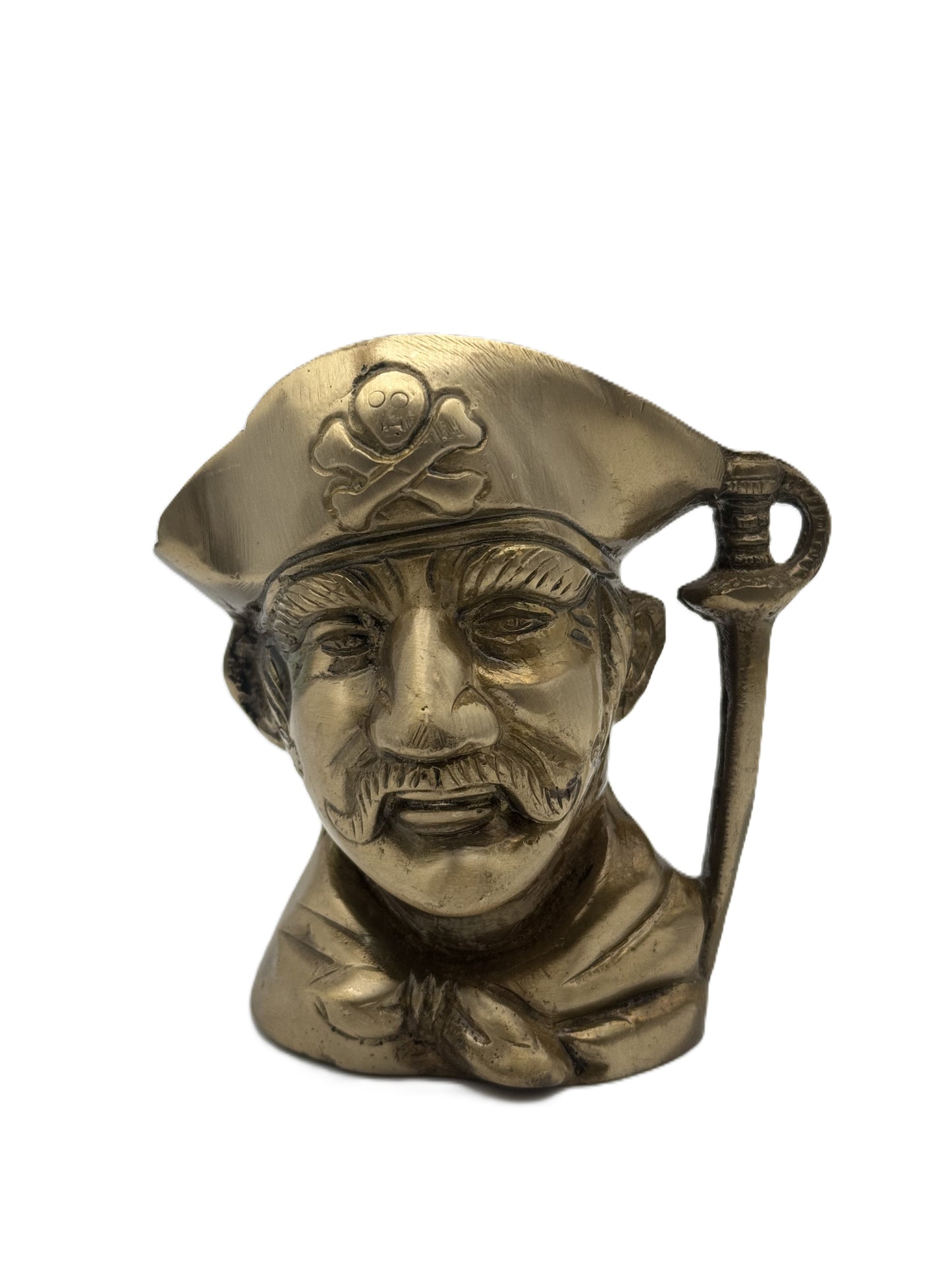 Brass Man Face Statue