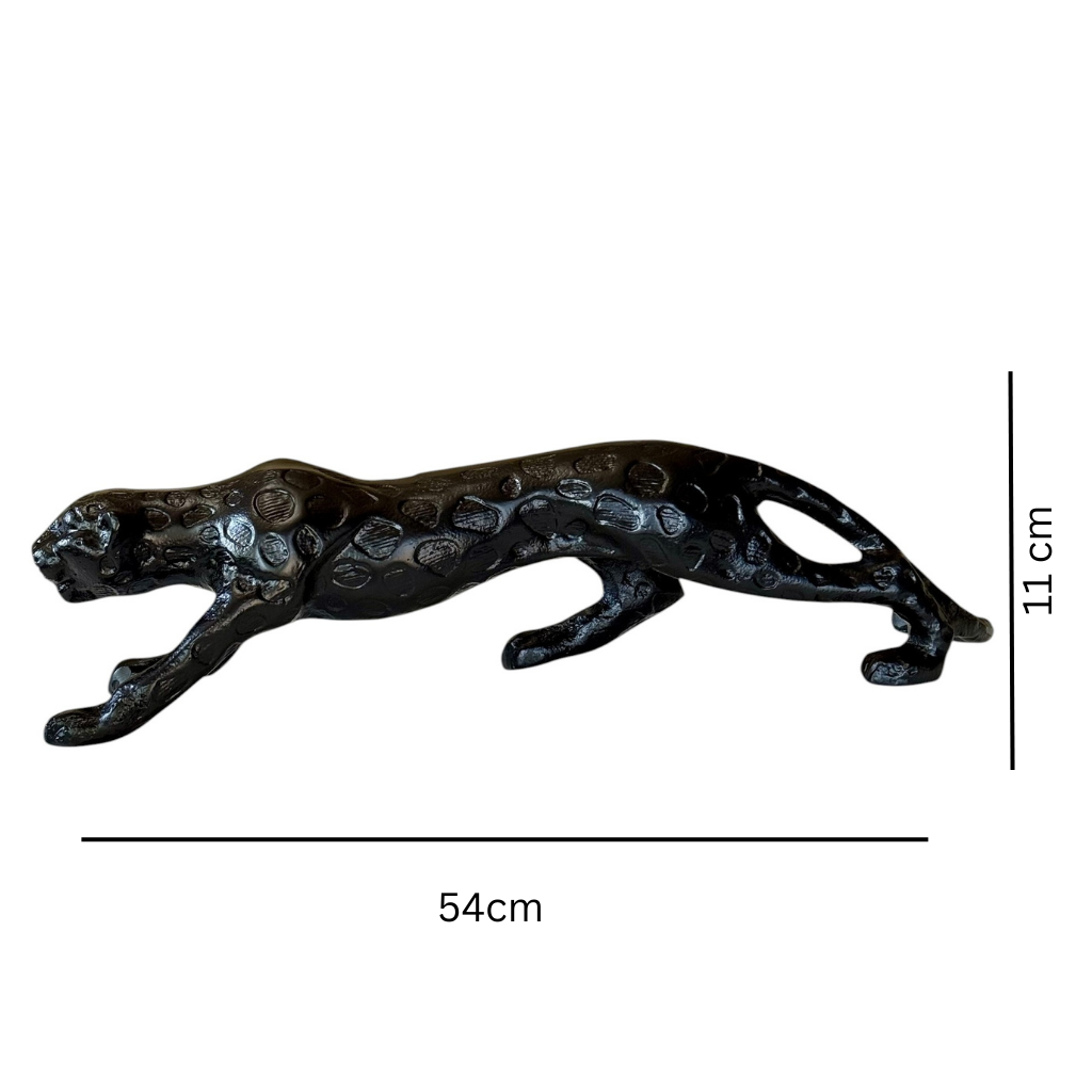 Sleek Black Panther Sculpture