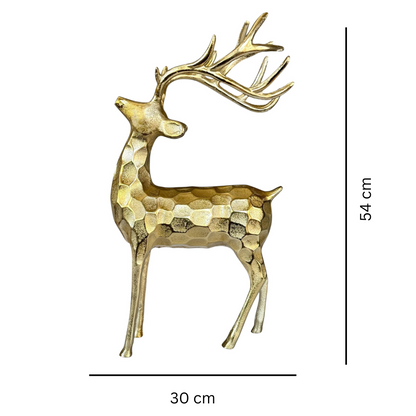 Elegant Gold Deer Statue with Royal Charm