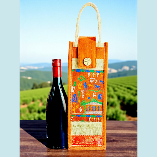 Ethnic Jute Bottle Bag
