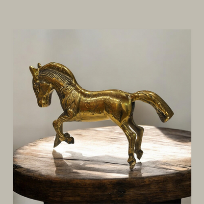 Vintage Brass Horse Showpiece