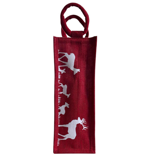 Elegant Deer Print Wine Tote