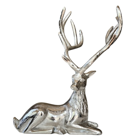 Elegant Silver Reindeer Figurine