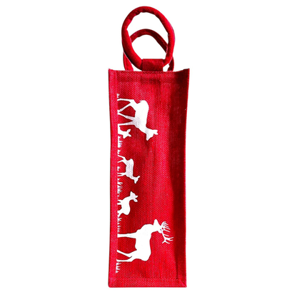 Elegant Deer Print Wine Tote