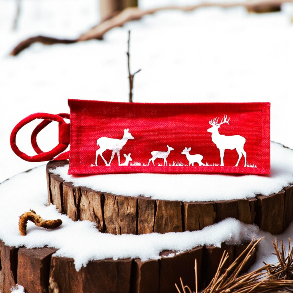 Elegant Deer Print Wine Tote