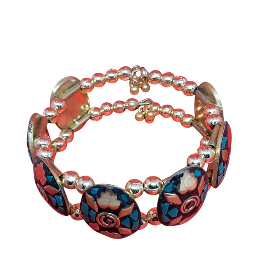 Multicolor Mosaic Bead Bracelet