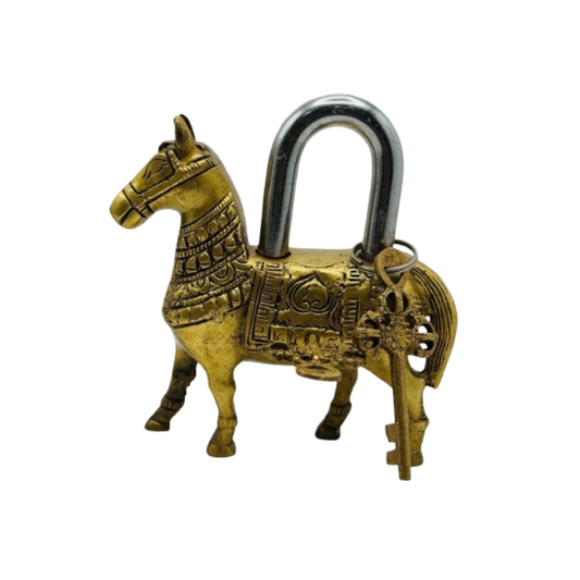 Vintage Brass Horse Lock
