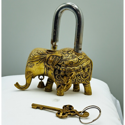 Antique Brass Elephant Lock