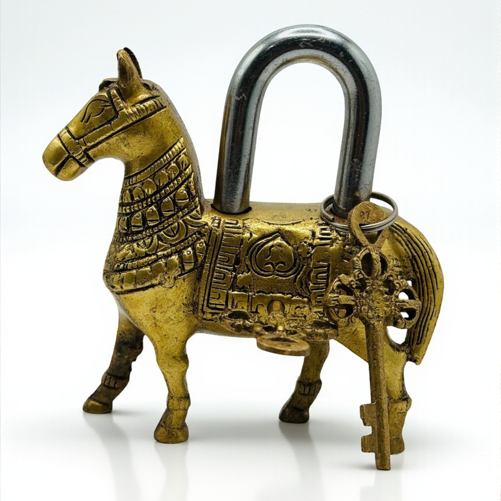 Vintage Brass Horse Lock