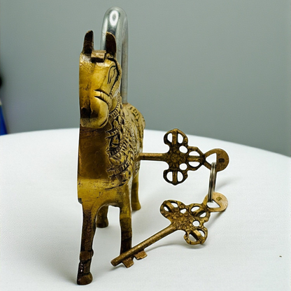 Vintage Brass Horse Lock