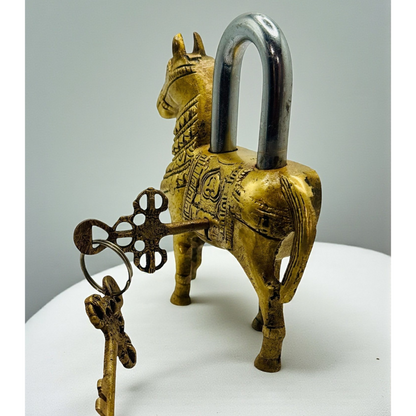 Vintage Brass Horse Lock