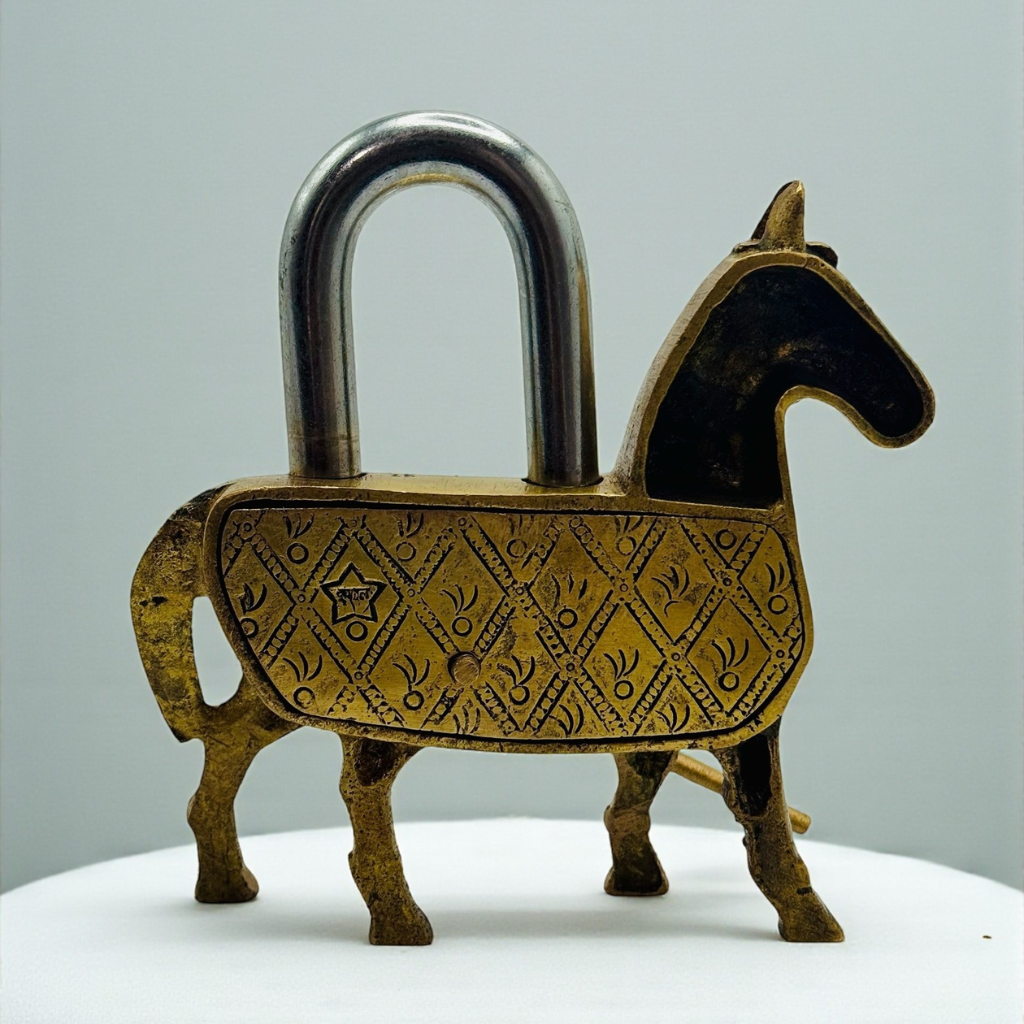 Vintage Brass Horse Lock