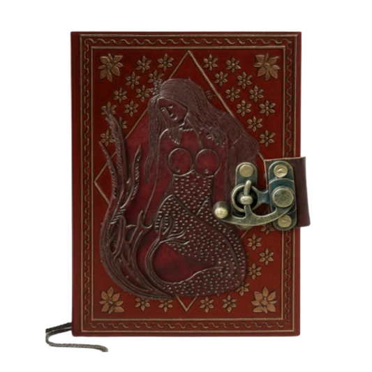 Embossed Mermaid Leather Diary