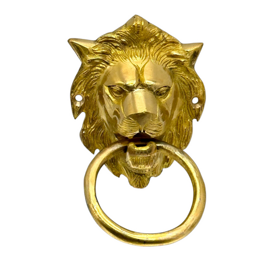 Brass Lion Head Door Knocker