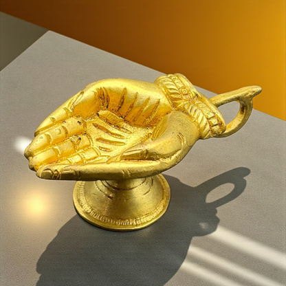 Golden Hand Diya