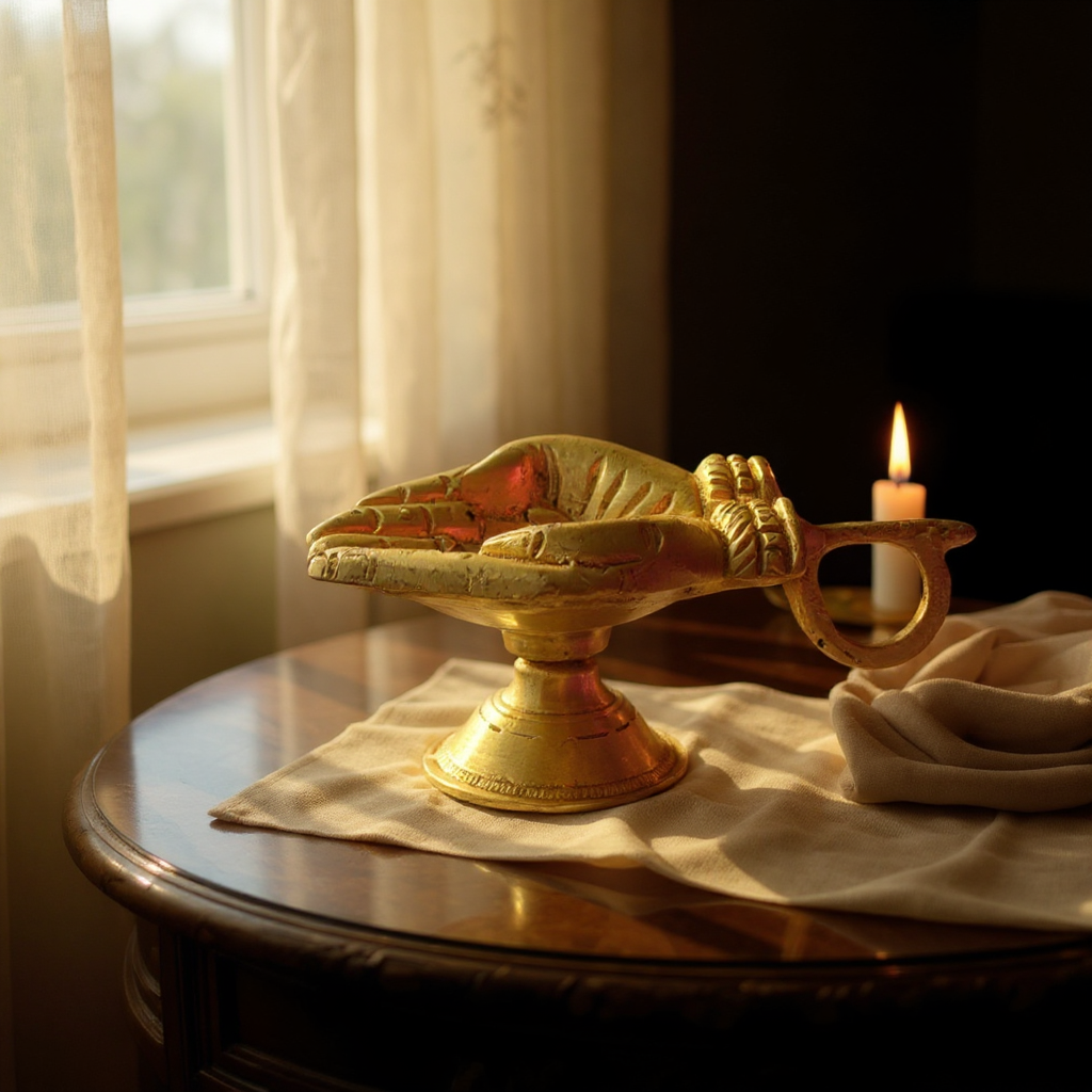 Golden Hand Diya