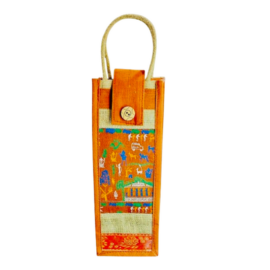Ethnic Jute Bottle Bag
