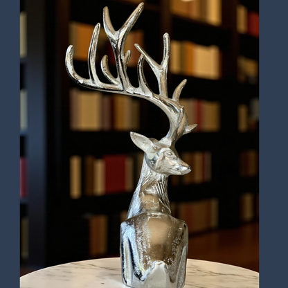 Elegant Silver Reindeer Figurine