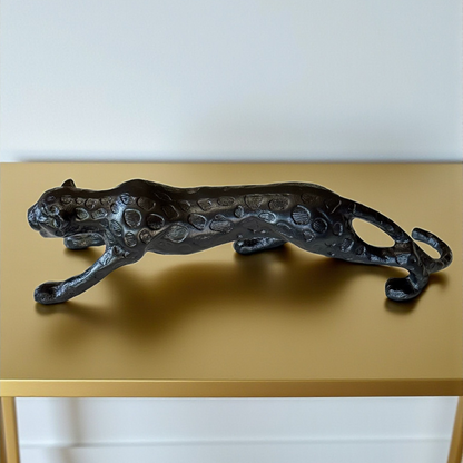 Sleek Black Panther Sculpture