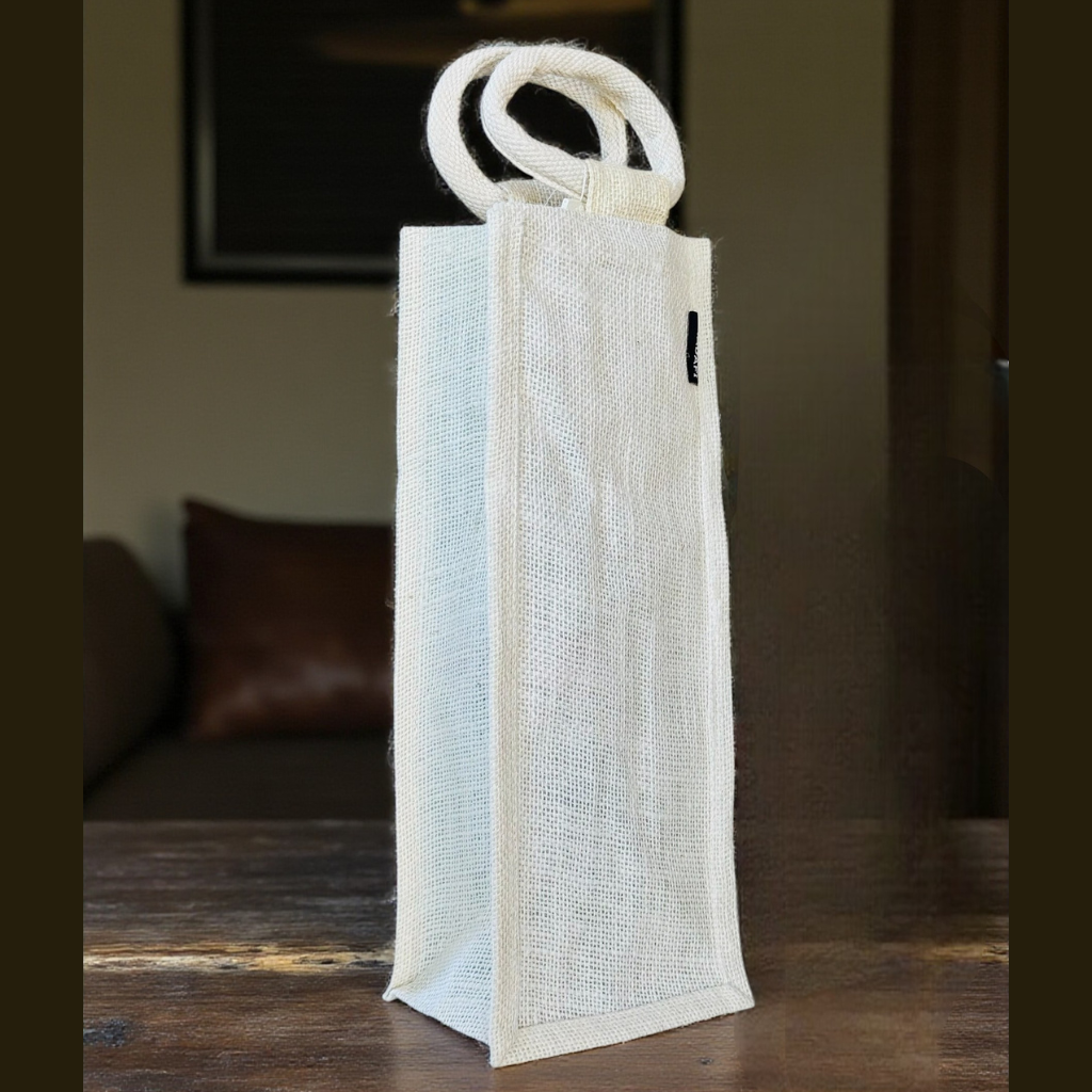 Santa & Reindeer Holiday Wine Bag