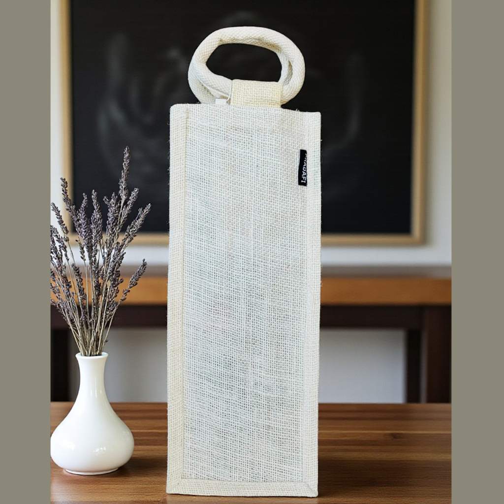 Santa & Reindeer Holiday Wine Bag