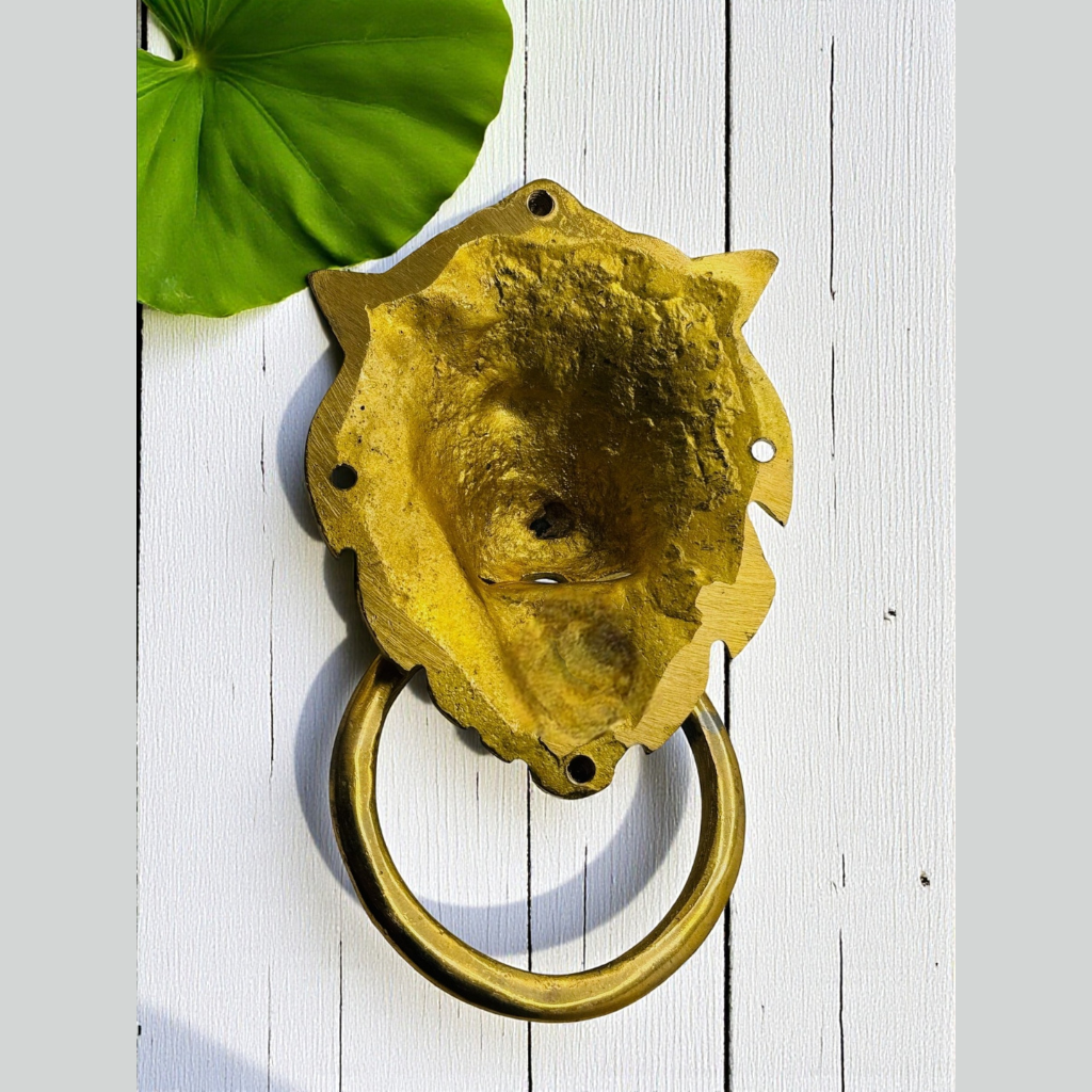 Brass Lion Head Door Knocker