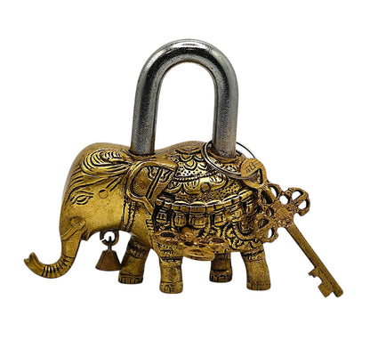 Antique Brass Elephant Lock