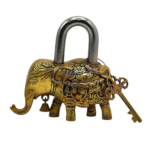 Antique Brass Elephant Lock