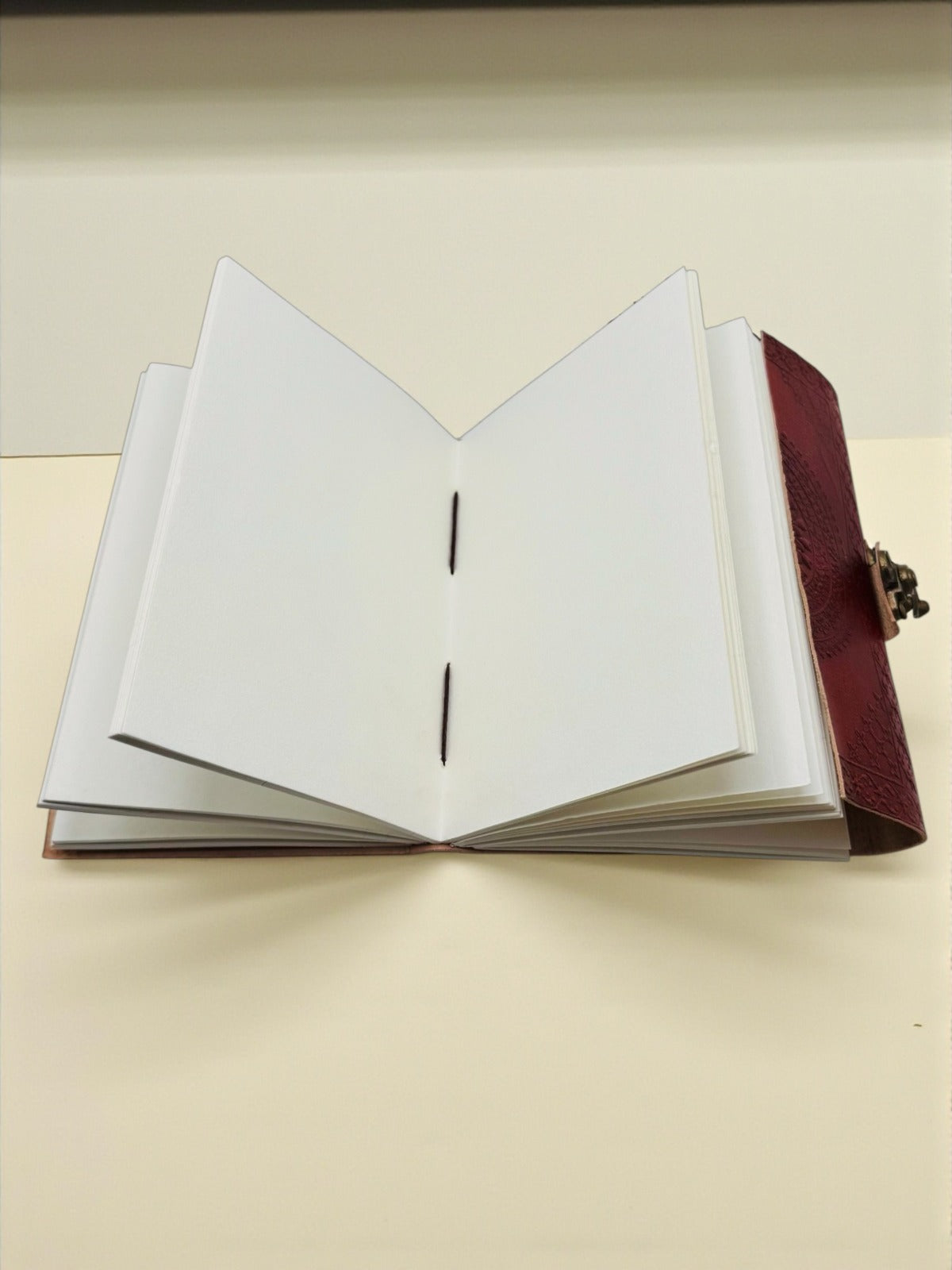 Red Leather Diary with Blue Stone