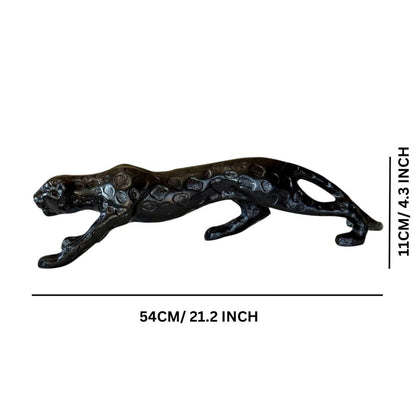Sleek Black Panther Sculpture