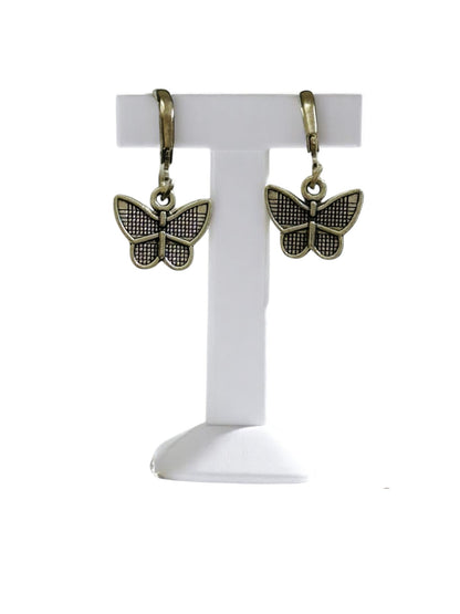 Silver-Plated Butterfly Earrings